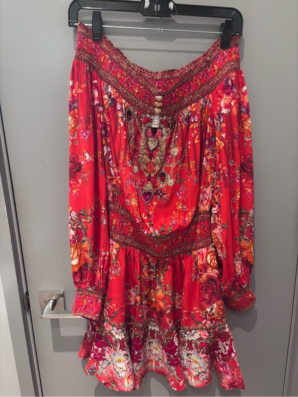 AUTH WOMEN’S CAMILLA OFF SHOULDER SHORT DRESS IN OLÉ OLÉ SZ XXS - Picture 10 of 14